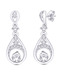 Peora Designer Sterling Silver CZ Hanging Earrings
