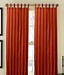 Dekor World Orange & Red Stripes Loop Curtain