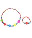 Angel Glitter Rainbow Heart Necklace & Bracelet Combo