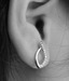 Erato Marquise Shaped Rhodium Finished CZ Studs