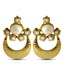 Kshitij Jewels Golden Half Moon Earrings
