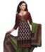Salwar Studio Red-Green Cotton  Printed Unstitched Suit With Dupatta