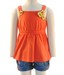 Nauti Nati Vibrant Orange Top With Blue Denim Shorts