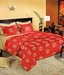 Birla Century Red Floral Double Bed Sheet & 2 Pillow Covers