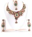 Kriaa Paisley Pink Emphasis CZ Necklace Set with Maang Tika