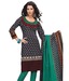 Salwar Studio Black-Sea Green Cotton  Printed Unstitched Suit With Dupatta