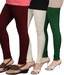 TSG Breeze Kids Leggings Combo of Maroon, White & Green For Kids