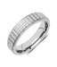 Johareez Intricate Rhodium Plated Stainless Steel Band Ring