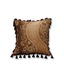 Deco Window Chocolate Cushion Cover Set With Tassel Fringe - 5 Pieces