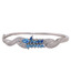 Shanti Stone Studded Silver Bangle Style Bracelet