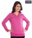 Raves Fuschia Pink Polka Sweatshirt