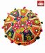 Looms Of India Mirror Work Round Floor Cushion