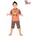 Yobro Orange & Brown Night Suit For Kids