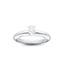Bold Platinum Finish Solitaire Look Ring