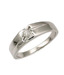 Bold Sleek Platinum Finish Ring