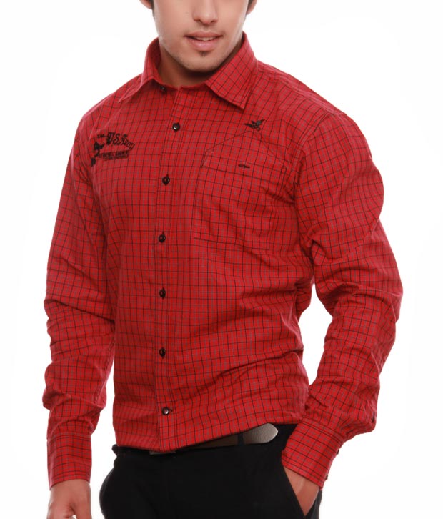 Club Avis USA Red Black Shirt