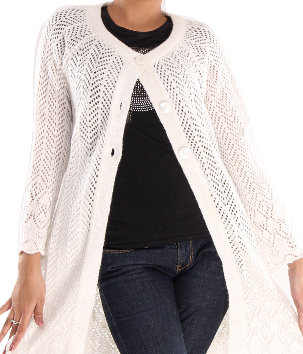 Fort Collins Gorgeous Off White Woollen Cardigan