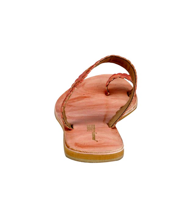 January Rose Coral Pink & Orange Slippers