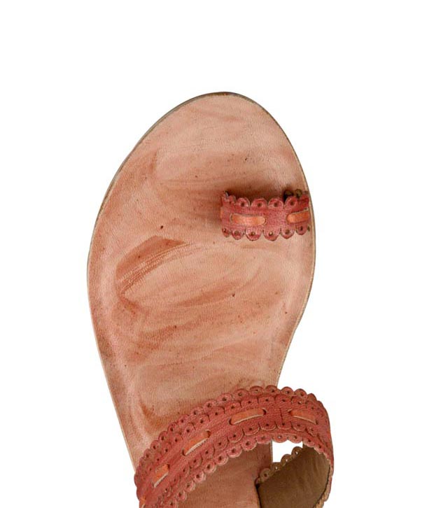 January Rose Coral Pink & Orange Slippers