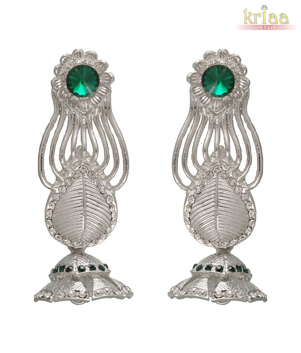 Kriaa Beautiful Green Earrings