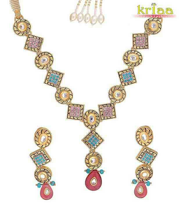 Kriaa Abstract Design Necklace Set