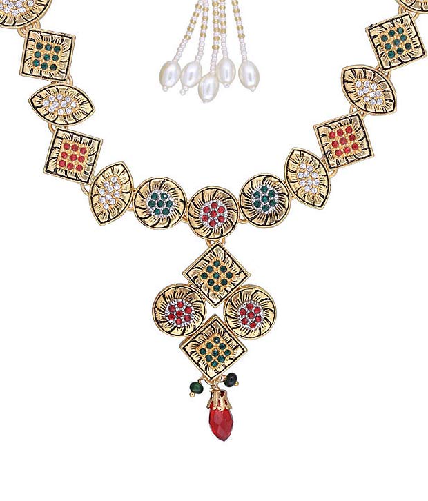 Kriaa Attractive Crystal Necklace Set