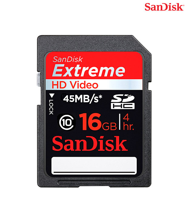 Sandisk Sd Card 16Gb Extreme Hd Video