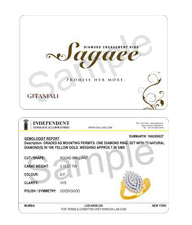 Sagaee Diamond Studded Ravishing Gold Ring