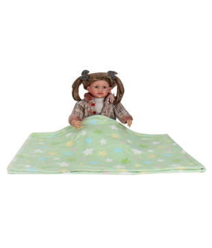Keona Kidz Green Baby Blanket & Frog Toy Set