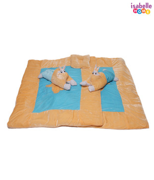 Isabelle Blue & Cream Infant Quilt 5 Piece Set