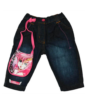 Little Kangaroos Blue Jeans With Purse For Kids
