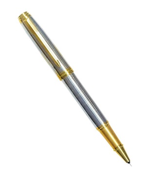 Parker Ambient Shiny Chrome GT Pen Set + Parker Golden Watch Free