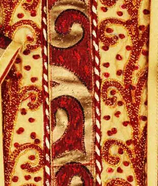Raja Sahab Red & Golden Traditional Set For Kids