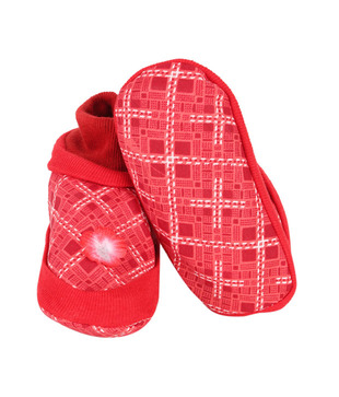 Isabelle Vibrant Red Infant Booties Pack of 2 For Kids