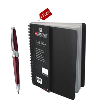 Cross Apogee Titian Red Lacquer Ball Pen (Free Bilt Notebook-B5 Size)