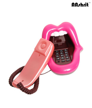 Aashrit Tongue Style Landline Phone (Pink)