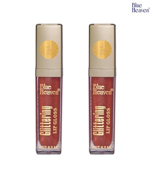Blue Heaven Glittering Lip Gloss Tangy Orange-503 (SD Pack of 2) 6.5 ml Each