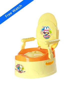 Love Baby Yellow Potty Chair With Free Watch