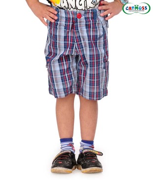 Catmoss Classic Checks Jamaican Shorts For Kids