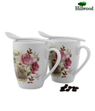 Hillwood Designer Rose Set of Two Mugs