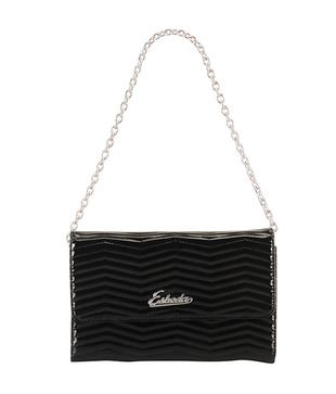 Esbeda Classy Black Wavy Quilted Clutch