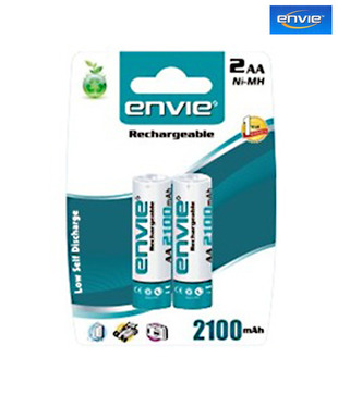 Envie 2 x AA 2100mAh Ni-Mh Rechargeable Batteries