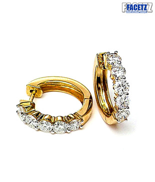 Facetz Bali Style Diamond Gold Earrings