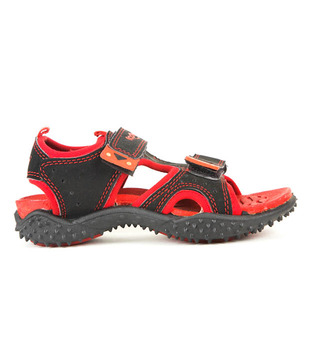 Liberty Footfun Modish Red & Black Sandals