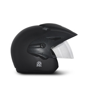 Vega Helmet - Cruiser With Peak -  Dull Black