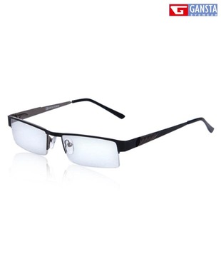 Gansta Spiffy Black Rectangular Optical Frame