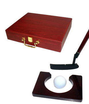 Wooden Box Putter Set