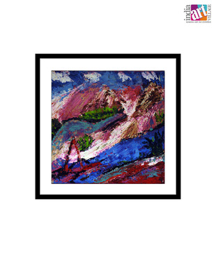 Abstract Landscape by Haseen Ahmed (12 x 12 inches)
