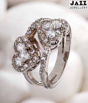 Jazz Hearty Crystal Ring