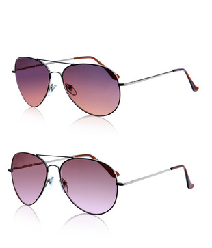 Just Colours Pink Aviator Sunglasses